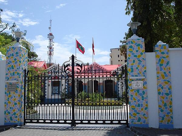 Mulee-Aage Palace in Male was built in 1906 by Sultan Shamsuddeen III as a home for his son. In 1936, the sultan was banished and the building became the new government&apos;s property. In 1986, the building was named the president&apos;s official residence. Today there is a new official residence and Mulee-Aage serves as the president&apos;s office. It is noted for its exquisite white carvings.