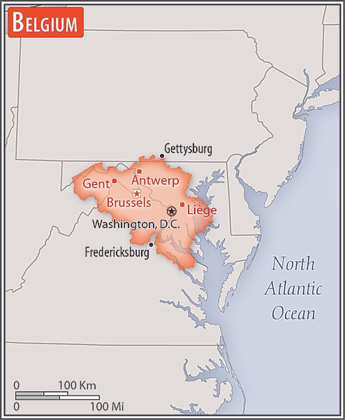 Area comparison map