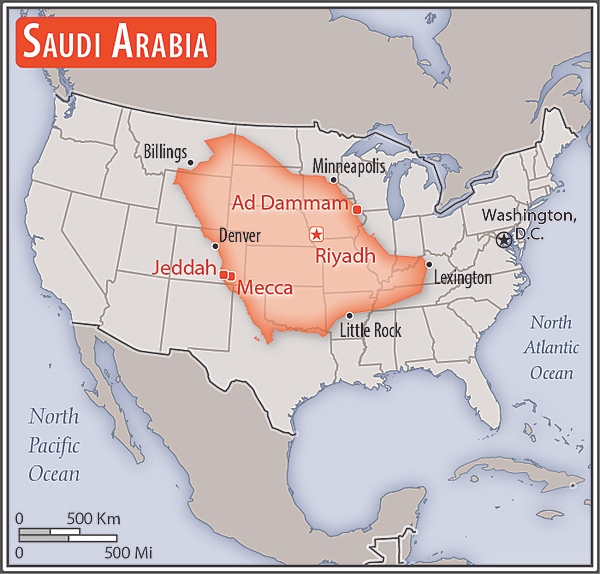 Area comparison map