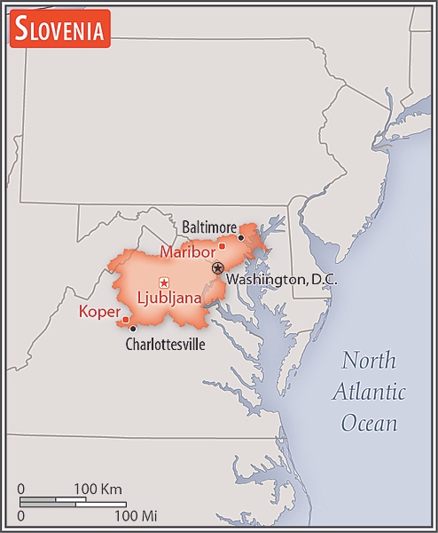 Area comparison map