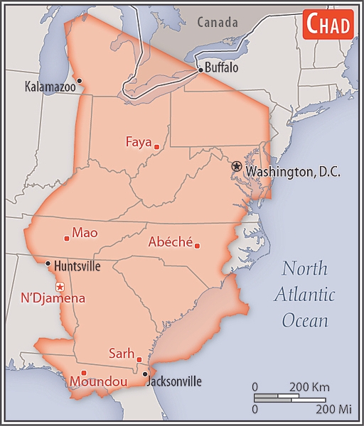 Area comparison map