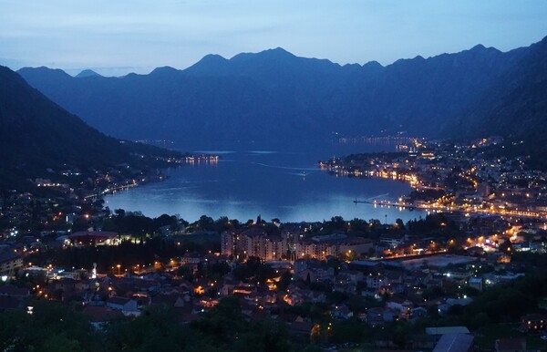 The Bay of Kotor is located in the Adriatic Sea in southwestern Montenegro. The bay is about 28 km (17 mi) long with a shoreline measuring 107 km (66 mi). The Natural and Culturo-Historical Region of Kotor was designated a UNESCO World Heritage Site in 1979.