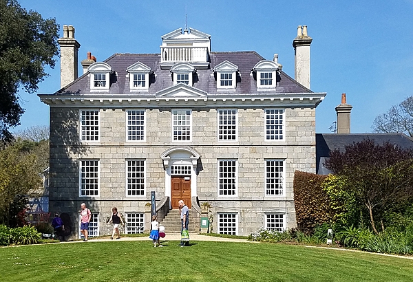 Sausmarez Manor on Guernsey has been the site of numerous dwellings dating back to the Normans.  The current building was constructed during the 18th and 19th centuries.