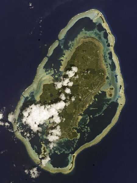 Astronaut image of Wallis Island, also referred to as Uvea. Photo courtesy of NASA.