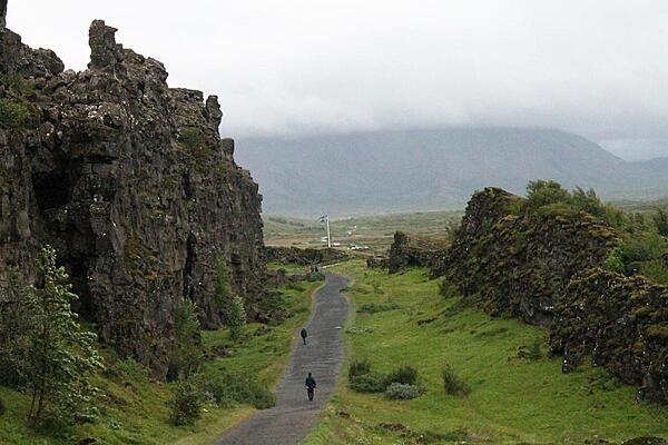 Almannagja, the exposed eastern boundary of the North American geologic plate, Thingvellir National Park.