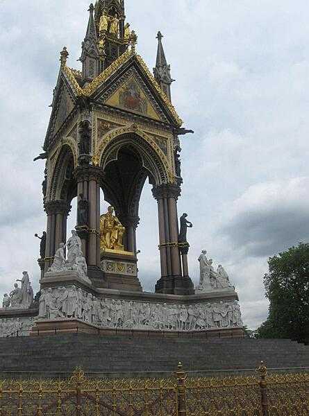 The Albert Memorial in Kensington Gardens in London, England, United Kingdom, is situated to the north of the Royal Albert Hall. Queen Victoria commissioned it in memory of her beloved husband, Prince Albert, and it opened in 1872.