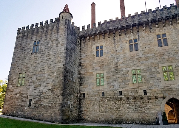 A rear view of Guimaraes Castle.
