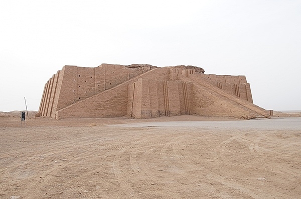 The Great Ziggurat of Ur stands after 4,000 years. Construction on the ziggurat was completed in the 21st century B.C. in the ancient Sumerian city of Ur near present-day Nasiriyah on the Euphrates River, about  370 km (225 mi) southeast of Baghdad. The ziggurat was part of a temple complex that served as an administrative center for the city, and that was also a shrine of the moon god Nanna, the patron deity of Ur. The site was extensively excavated between 1922 to 1934. Part of the facade of the lower stage and the  ceremonial stairway were reconstructed by the regime of Saddam Hussein. Photo courtesy of the US Air Force /  Tech. Sgt. Christopher Marasky.