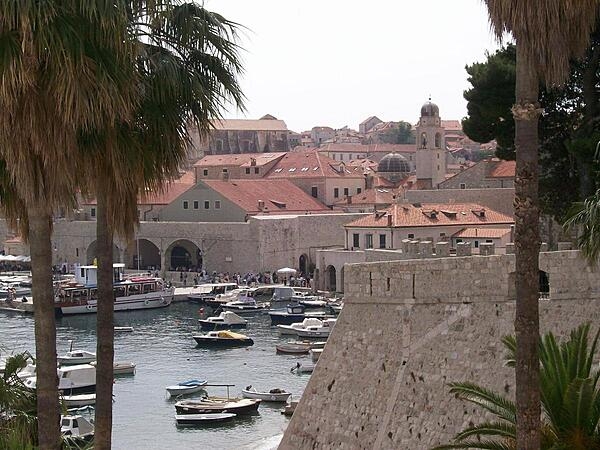 Dubrovnik harbor from outside of the city.