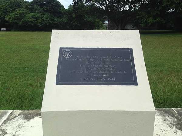 The US Army 27th Infantry Division Memorial on Saipan in the Northern Mariana Islands.