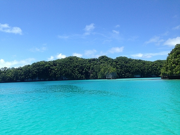 Some of the Rock Islands in Palau's Southern Lagoon, between Koror and Peleliu.