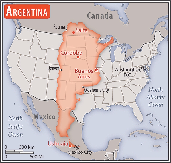 Area comparison map