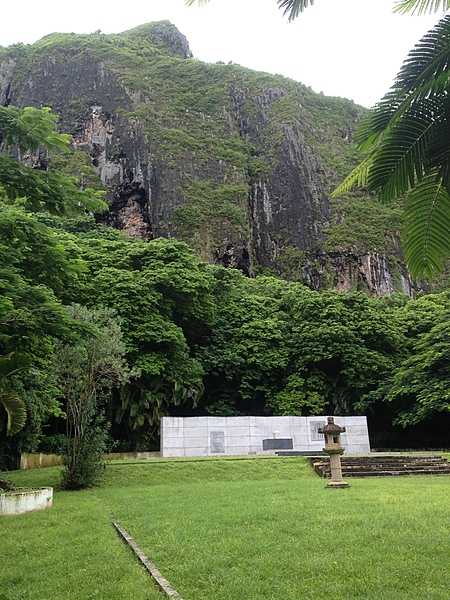 Japanese war memorial and garden on Saipan in the Northern Mariana Islands.