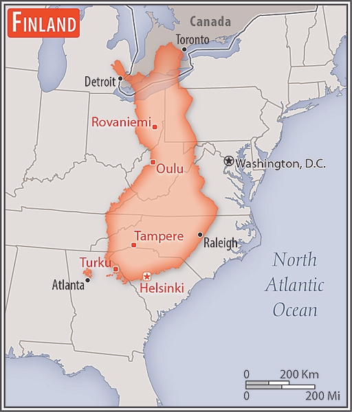 Area comparison map