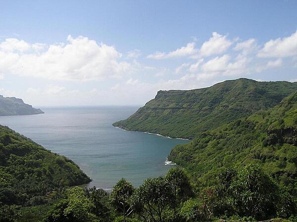 Nuku Hiva Island in the Marquesas archipelago.