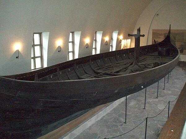 The Gogstad Ship, excavated in 1880, dates to the late 9th century and is housed in the Viking Ship Museum in Oslo. Constructed largely of oak, the vessel is the largest preserved Viking ship in Norway (24 m long and 5 m wide).