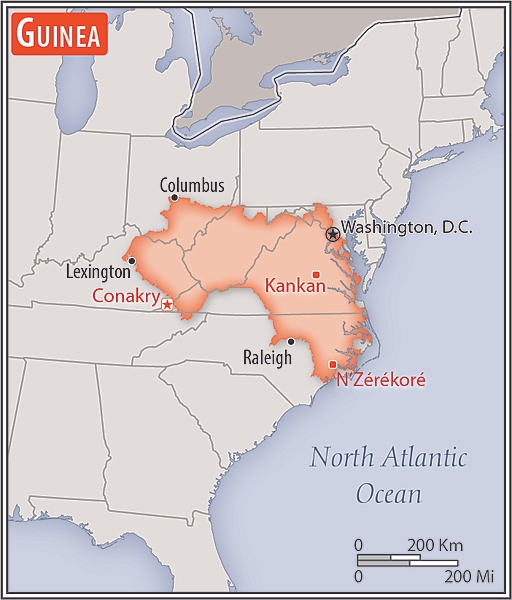 Area comparison map