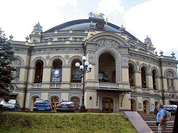 The Neo-Renaissance National Opera House of Ukraine in Kyiv, constructed between 1898 and 1901, boasts one of the largest stages in Europe.