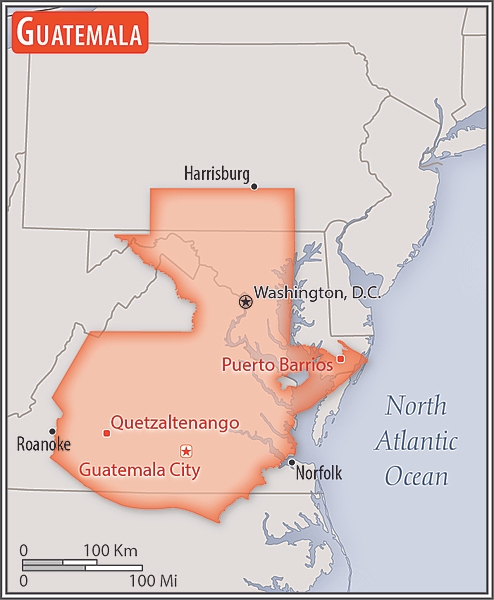 Area comparison map