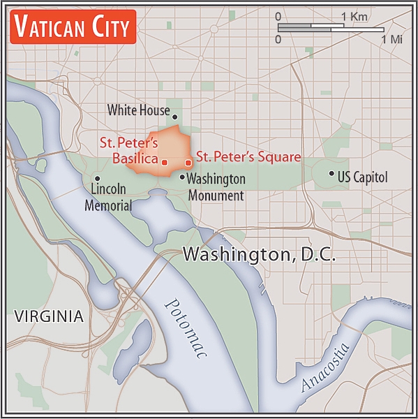 Area comparison map