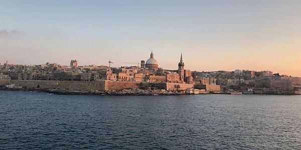 Valletta, the capital city of Malta, is located on a peninsula between two harbors. At just 0.61 sq km (0.24 sq mi), it is the EU's smallest capital city and a UNESCO World Heritage Site.
