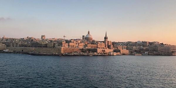 Valletta, the capital city of Malta, is located on a peninsula between two harbors. At just 0.61 sq km (0.24 sq mi), it is the EU's smallest capital city and a UNESCO World Heritage Site.