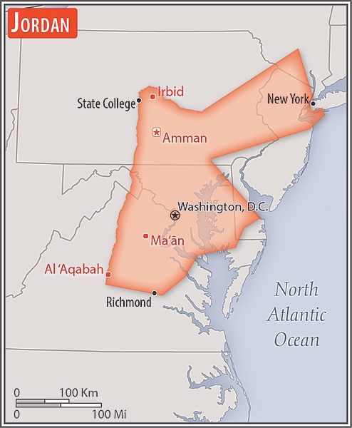 Area comparison map