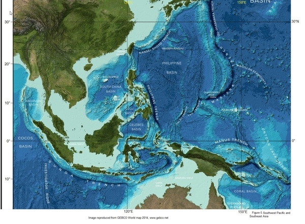 Figure 5. Southwest Pacific Ocean and Southeast Asia