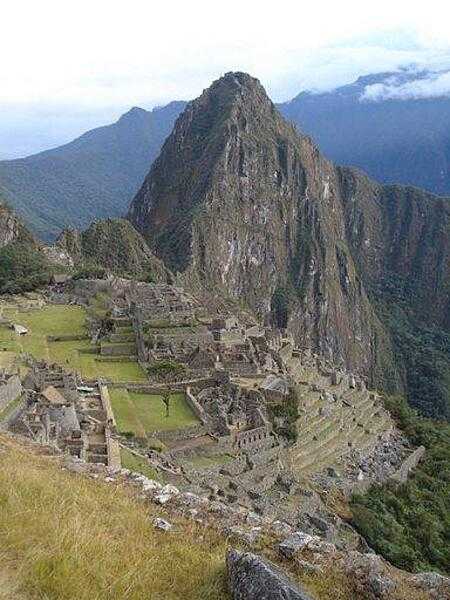 Located high in the Peruvian Andes and rediscovered in the early 20th century, the Inca ruins of Machu Picchu was named one of the New Seven Wonders of the World in 2007. The site is situated roughly 2,430 m (7,970 ft) above sea level.