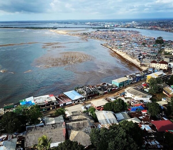 A view of Waterside Market, a district of Monrovia, the capital of Liberia.