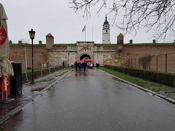 The Inner Stambol Gate is the main entrance to Belgrade's Kalemegdan Fortress, in Serbia.