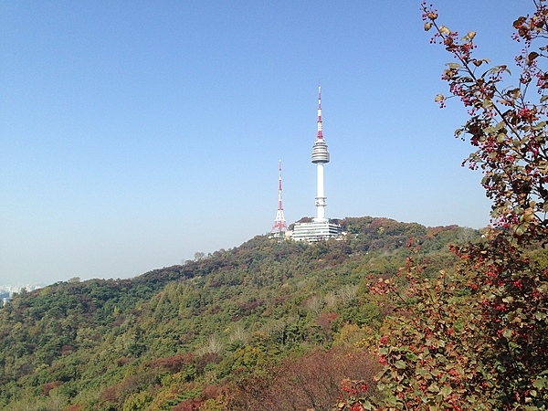Namsan (Nam Mountain) is a 262 m (860 ft) high peak overlooking Seoul. It offers hiking, picnic areas, and views of downtown Seoul's skyline. The  N Seoul Tower (236 m ; 774 ft), located on top of Mt. Namsan, marks the second highest point in Seoul and serves as both a communication and observation tower.