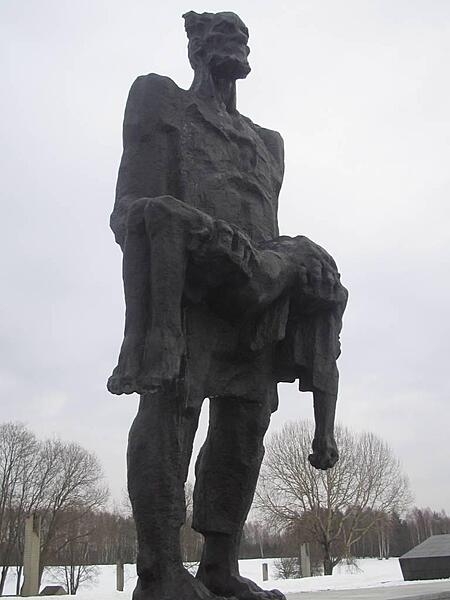 Hundreds of Belarusian villages were wiped out during World War II - many were never rebuilt. This is part of the memorial at Khatyn, which commemorates the village that was annihilated on 1 March 1943 during Nazi reprisals against Belarusian partisans.