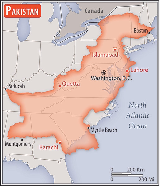 Area comparison map