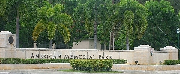 Entrance to American Memorial Park at Garapan. Photo courtesy of the US National Park Service.