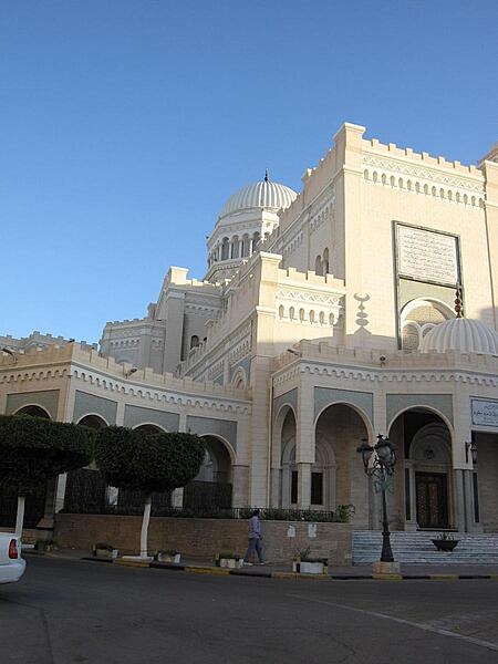 The Algeria Square Mosque in Tripoli. The structure was a Catholic church during the period of Italian rule, but has now been converted into a Muslim place of worship.