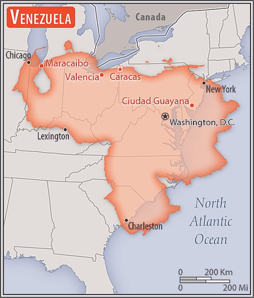 Area comparison map