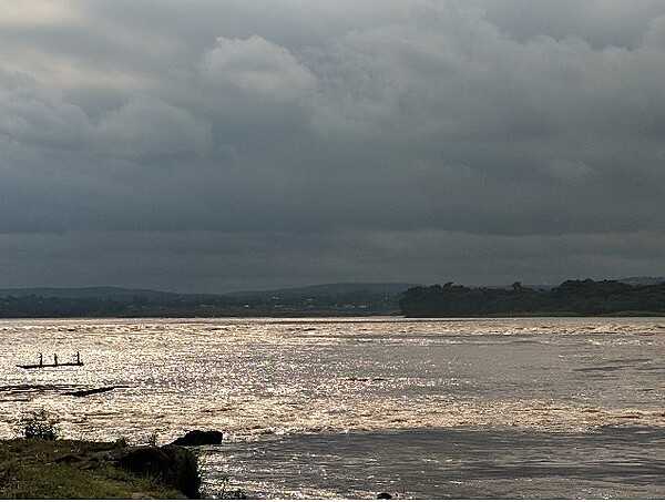 The Congo River, formerly the Zaire River, is the second longest river in Africa (after the Nile). It is also the world's deepest recorded river, with measured depths in excess of 220 m. Measured along with the Lualaba, the main tributary, the Congo River has a total length of 4,344 km. It is the only major river to cross the equator twice.