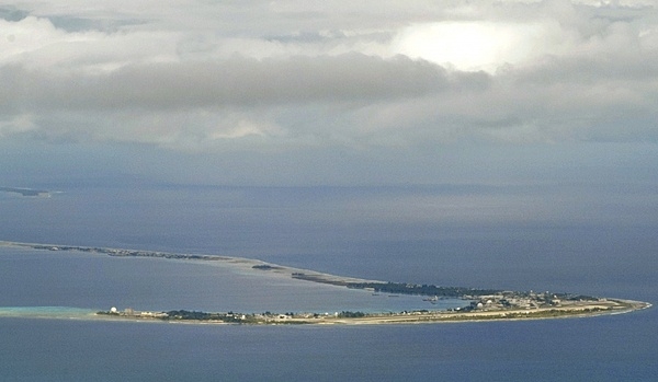 Aerial view of Kwajalein Island. Located in the Marshall Islands, Kwajalein is an important part of the Ronald Reagan Ballistic Missile Test Site in the western Pacific. Photo courtesy of the US Department of Defense.