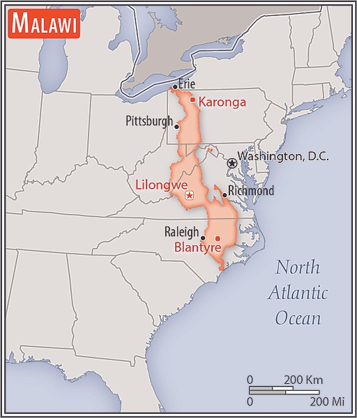 Area comparison map