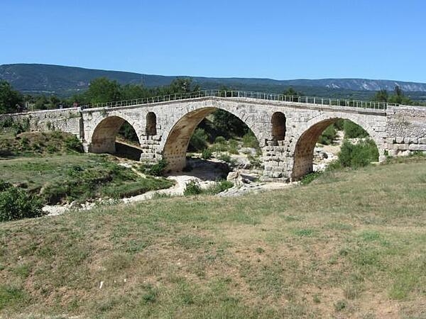 A Roman bridge still in use in Provence near Roussillon.