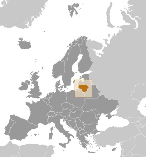 Map of Lithuania