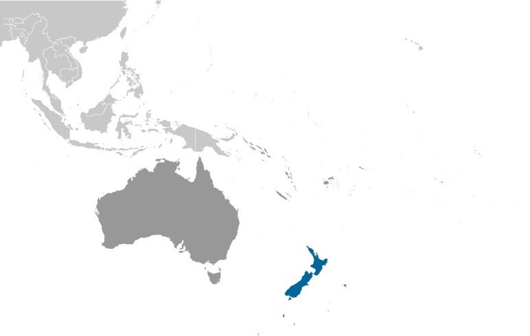 Map of New Zealand