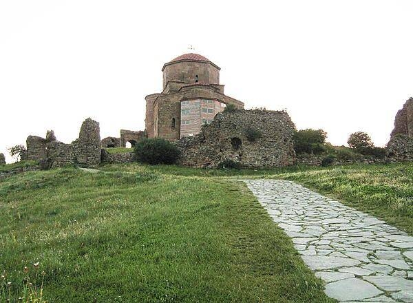 The Georgian Orthodox Jvari Monastery (Monastery of the Cross) was built in the 6th century A.D. overlooking Mtskheta, the ancient capital of Caucasian Iberia. The monastery is a UNESCO World Heritage site.
