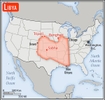 <p>about 2.5 times the size of Texas; slightly larger than Alaska</p>