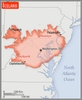 <p>slightly smaller than Pennsylvania; about the same size as Kentucky</p>