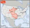 <p>almost twice the size of Texas; slightly smaller than Alaska</p>